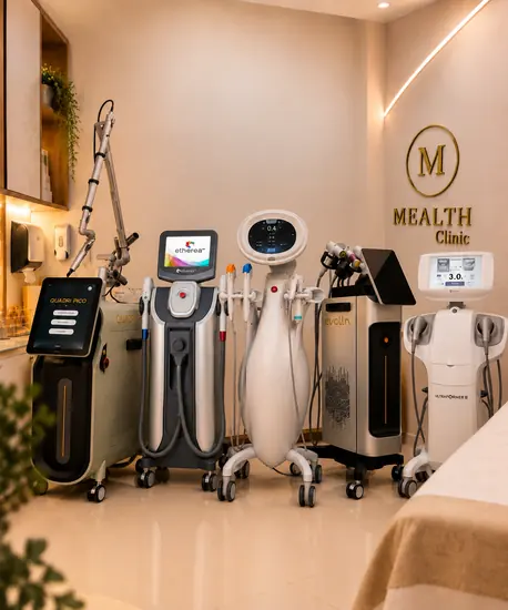 Sala da Mealth Clinic com os equipamentos de laser, ultrassom e radiofrequência